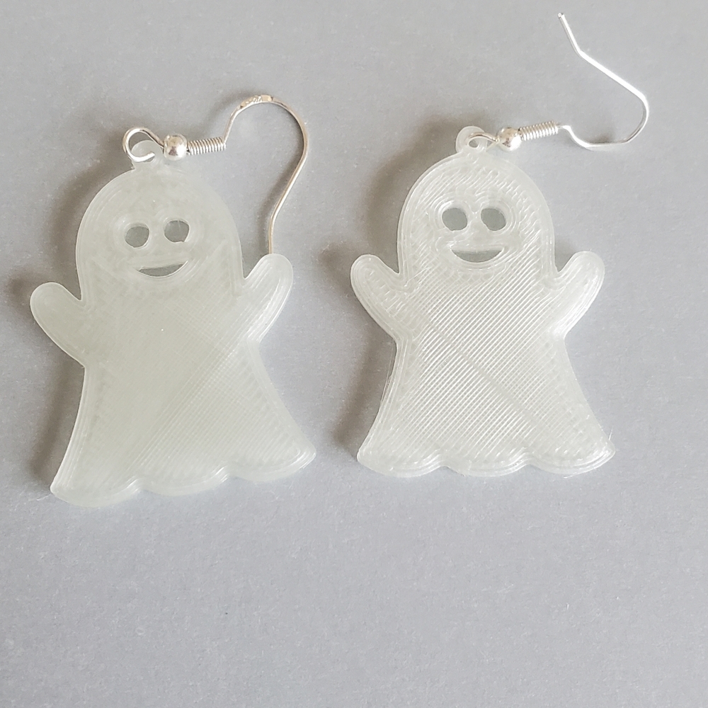 Glow in the dark ghost earrings
